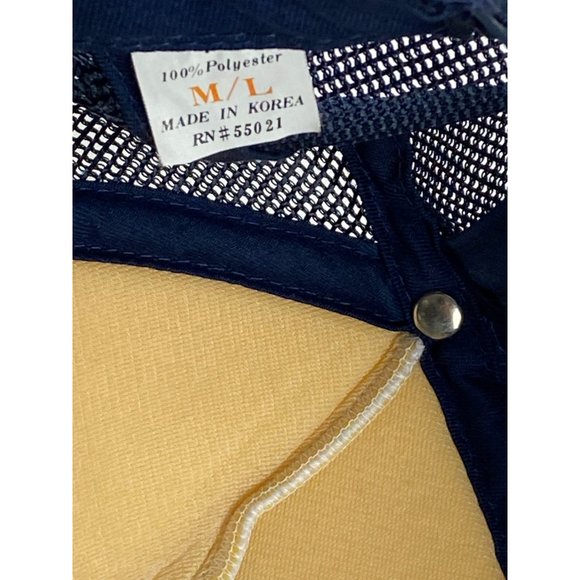 VTG "I Love Country Music" Trucker Mesh Snapback Cap White/Navy M/L NWOT F275 - Picture 5 of 7